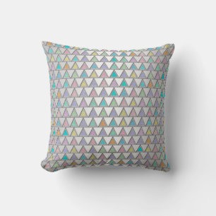 Pastel Triangles Pattern Cushion