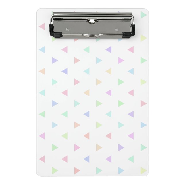 Pastel Triangles Pattern Multicolor Mini Clipboard (Front)