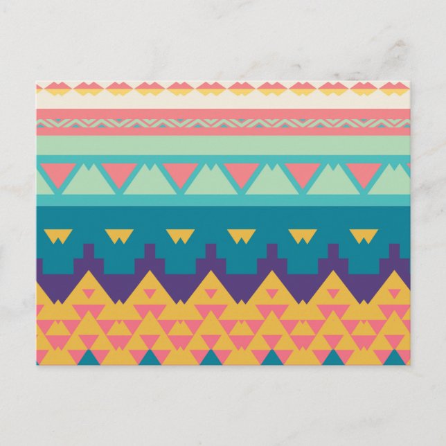 Pastel tribal design postcard (Front)