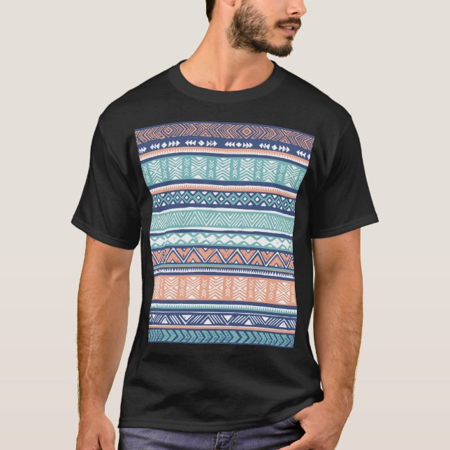Pastel tribal Navajo: seamless pattern. T-Shirt (Front)