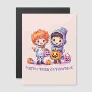 Pastel Trick or Treaters - Cartoon Boy and Girl