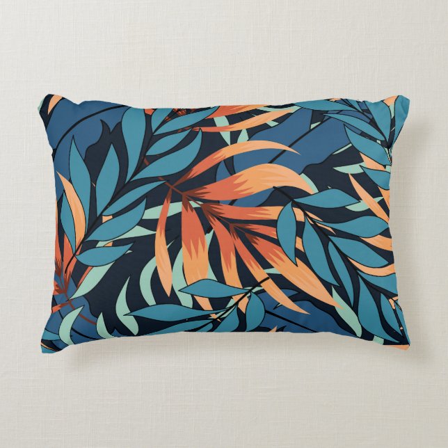 Pastel Tropical Abstract Botanicals Decorative Cushion (Front)