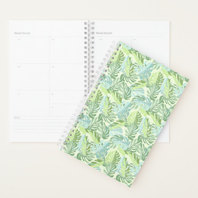 Pastel Tropical Palm Leaves Planner (Display)