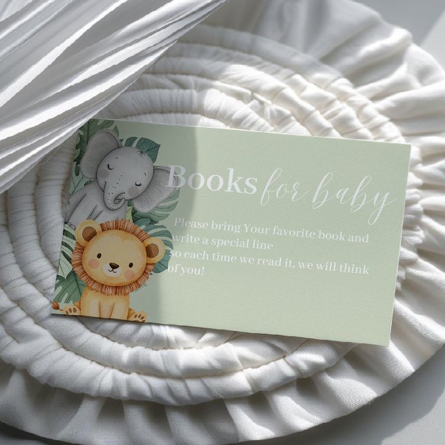 Pastel Tropical Safari Animals Books For Baby Business Card (Creator Uploaded)