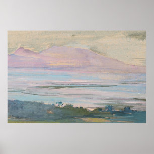 Pastel Tropical Seascape Art Poster
