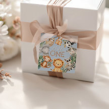 Pastel Tropical Wild One Jungle Safari Animals 