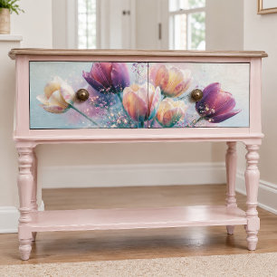 Pastel Tulip Bouquet Glow Decoupage Tissue Paper