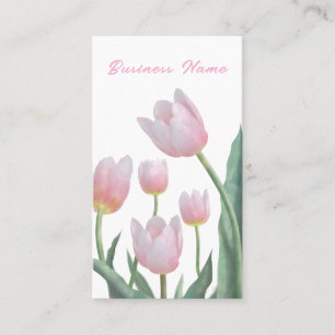 Pastel Tulip Floral Design Business Card