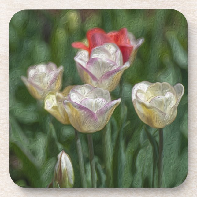 Pastel Tulips Coaster (Front)