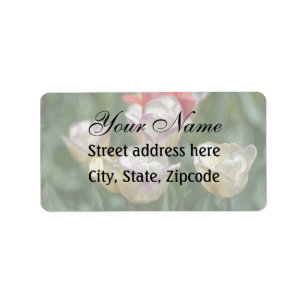 Pastel Tulips Label