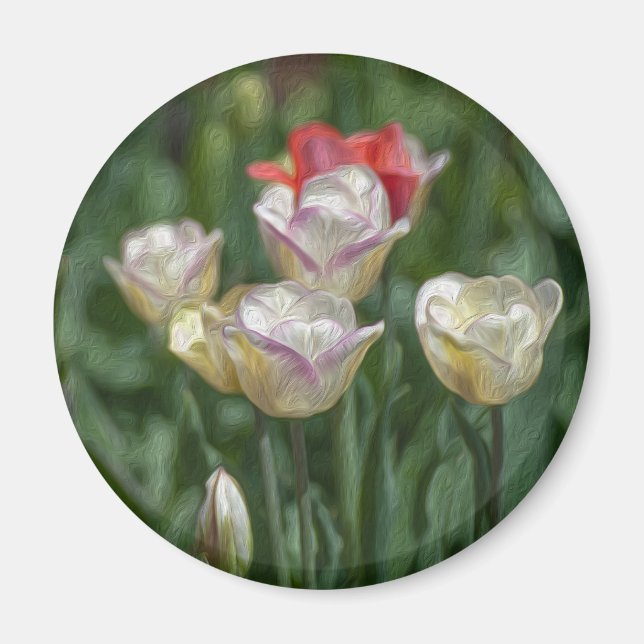 Pastel Tulips Magnet (Front)