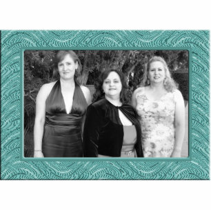 pastel turquoise  frame standing photo sculpture