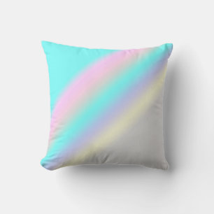 Pastel Turquoise Pink Abstract Art Cushion Pillow