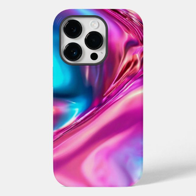 Pastel Turquoise Pink Abstract Modern Background Case-Mate iPhone Case (Back)