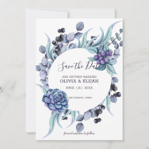 Pastel Twigs And Flowers Save The Date