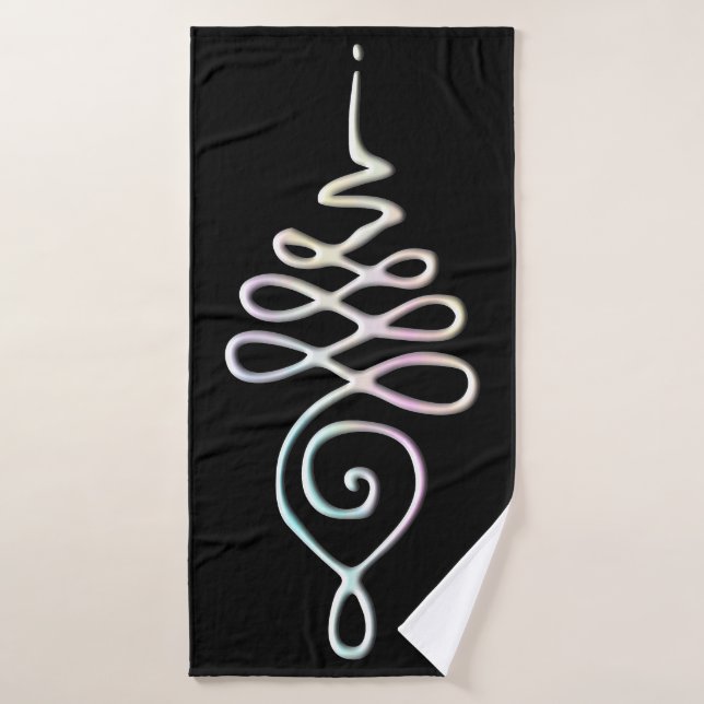 Pastel Unalome  Bath Towel (Bath Towel)