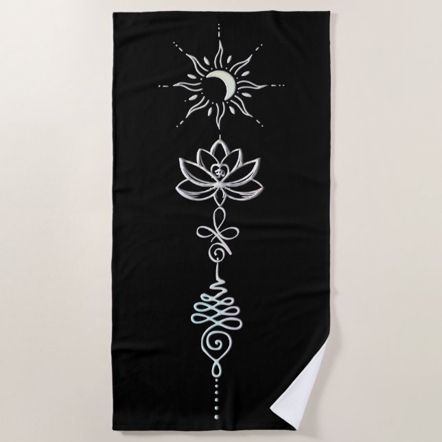 Pastel Unalome Group Beach Towel (Front)