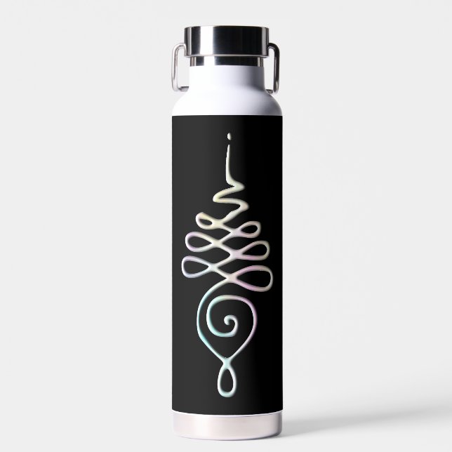Pastel Unalome  Water Bottle (Front)