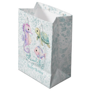 Pastel Under The Sea Baby Shower Medium Gift Bag
