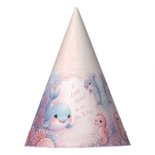 Pastel Under the Sea Girl Baby Shower Pink Ocean Party Hat