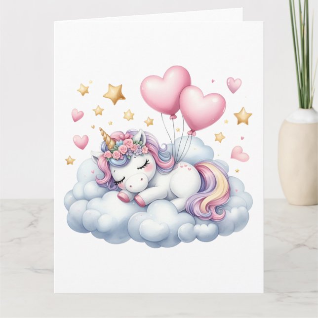 Pastel   Unicorn  Card (Front)