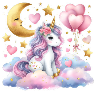Pastel Unicorn  Classic Round Sticker