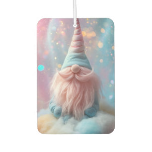 Pastel Unicorn Gnome / Gonk with Fluffy Pink Beard Car Air Freshener