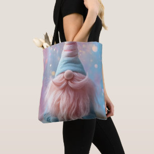 Pastel Unicorn Gnome / Gonk with Fluffy Pink Beard Tote Bag