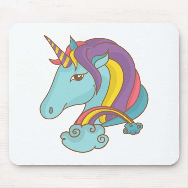Pastel Unicorn Mouse Mat (Front)