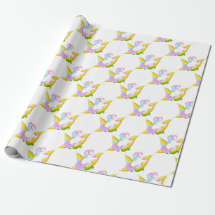 pastel Unicorn on the cob Wrapping Paper