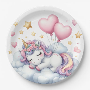 Pastel Unicorn  Paper Plate