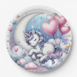 Pastel Unicorn  Paper Plate