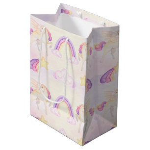 Pastel Unicorn Pegasus Medium Gift Bag