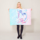 Pastel Unicorn Personalised Fleece Unicorn Blanket
