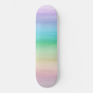 Pastel Unicorn Rainbow Watercolor Dream #1 Skateboard