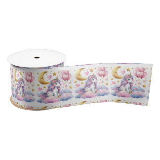 Pastel Unicorn Satin Ribbon