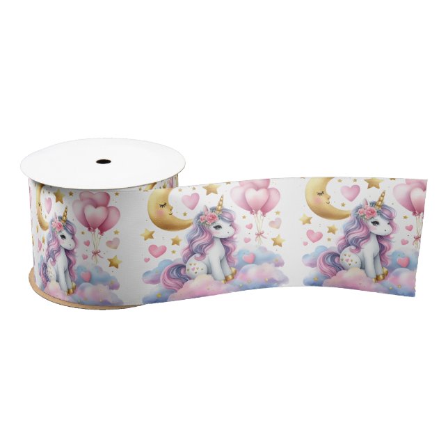 Pastel Unicorn  Satin Ribbon (Spool)