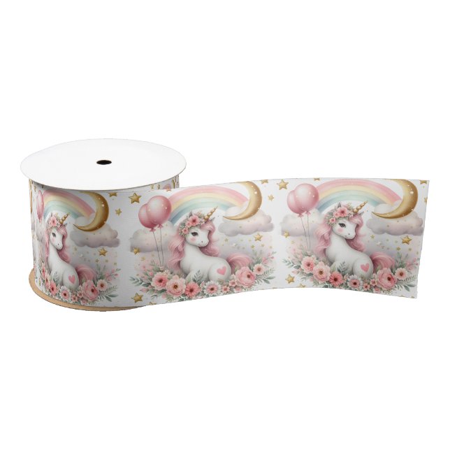 Pastel Unicorn  Satin Ribbon (Spool)