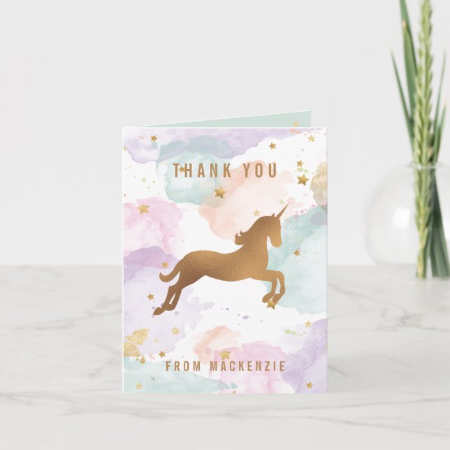 Pastel Unicorn Thank You (Front)
