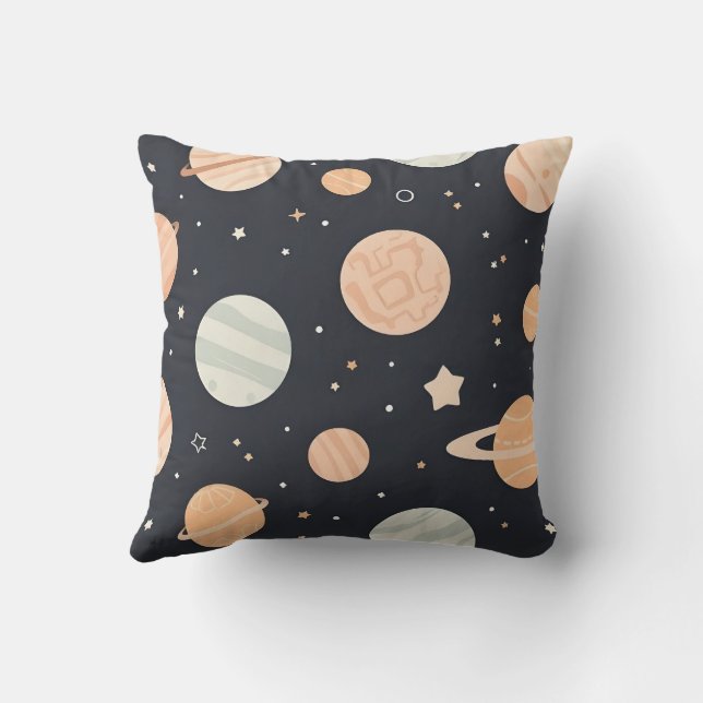 Pastel Universe Pattern Cushion (Back)