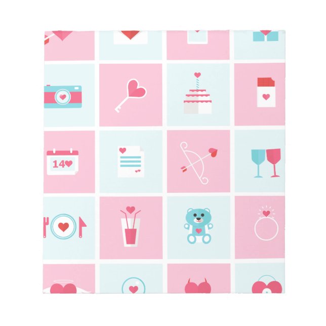 pastel valentines day notepad (Front)