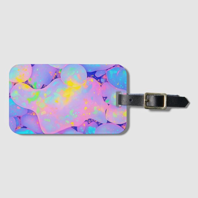 Pastel Vibrant Design Luggage Tag – Colourful (Front Horizontal)