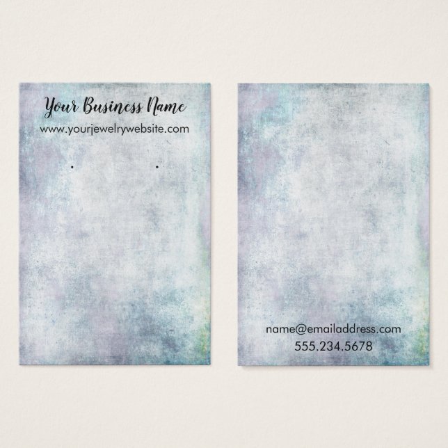 Pastel Vintage Grunge Earring Holder Display Cards (Front & Back)