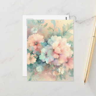 Pastel Vintages Roses  Postcard