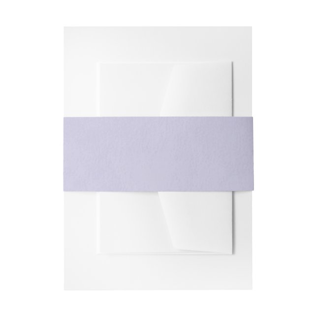 Pastel Violet Invitation Belly Band (Front Example)