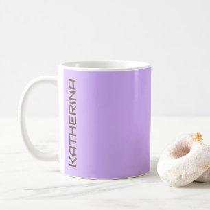 Pastel Violet Solid Colour Personalised Coffee Mug