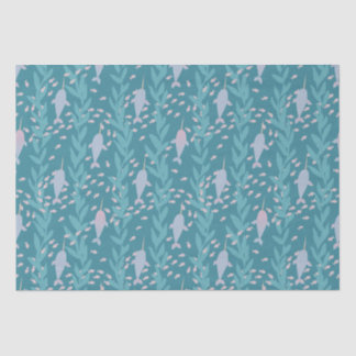Pastel Wandering Pod of Narwhals Tissue Paper