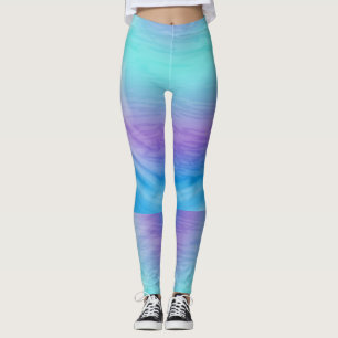 Pastel water tropical sunset leggings
