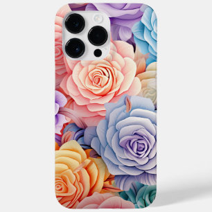 PASTEL WATERCOLOR 3-D LOOK ROSES Case-Mate iPhone 14 PRO MAX CASE