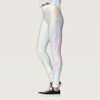 Pastel Watercolor Abstract Art Feminine Leggings